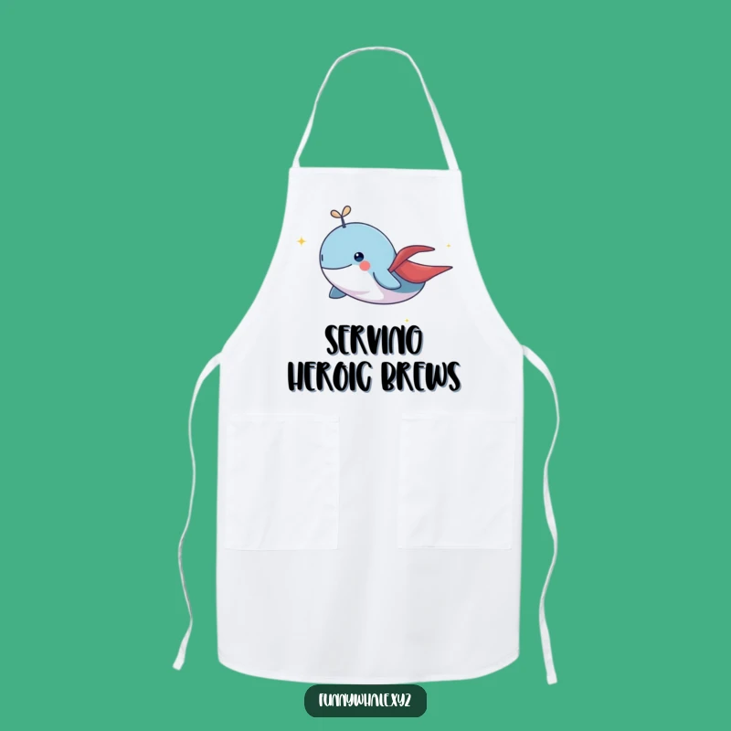 Funny Flying Whale Cape Apron: Cook Up Heroic Meals
