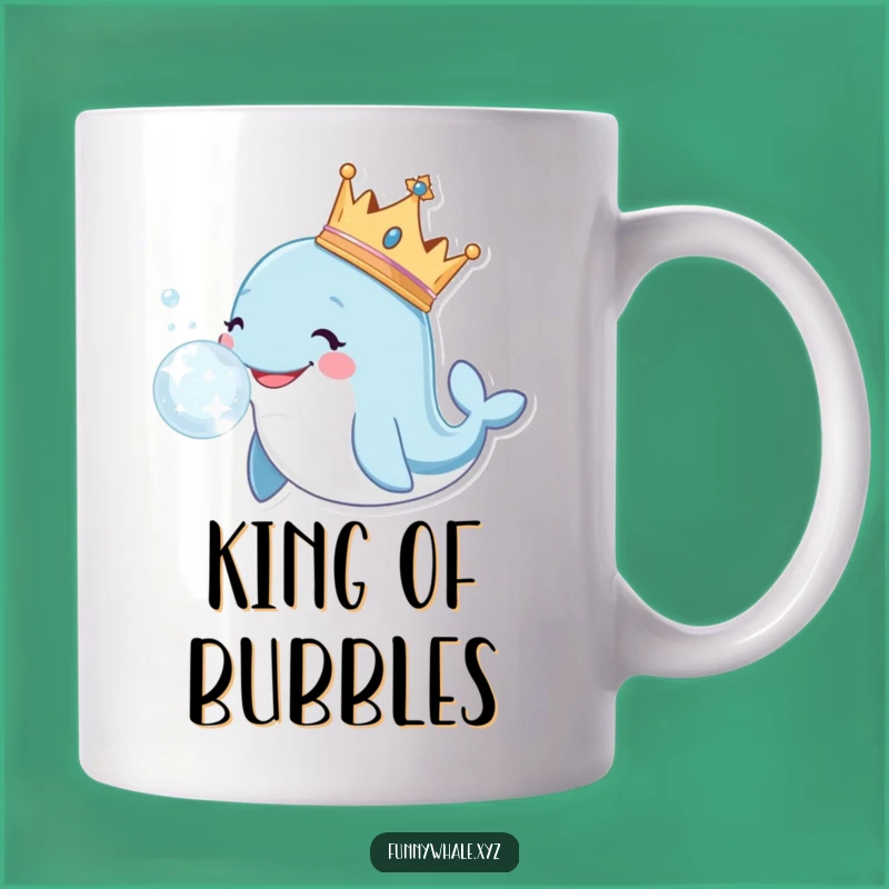 Funny Royal Whale Bubble Mug: Regal and Whimsical Gift!