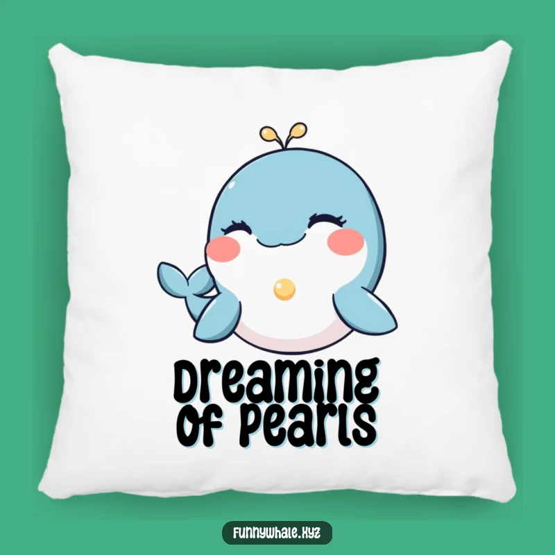 Funny Winking Whale Pearl Pillow: Comfort with a Gentle Glow