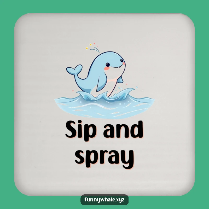 Funny Rainbow Whale Leap Coaster: Protect Surfaces with Magic!