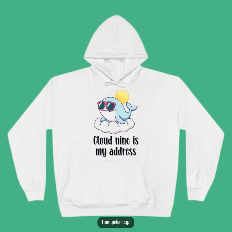 Cozy Funny Whale Sunglasses Cloud Hoodie: Warm Hugs & Sunny Vibes