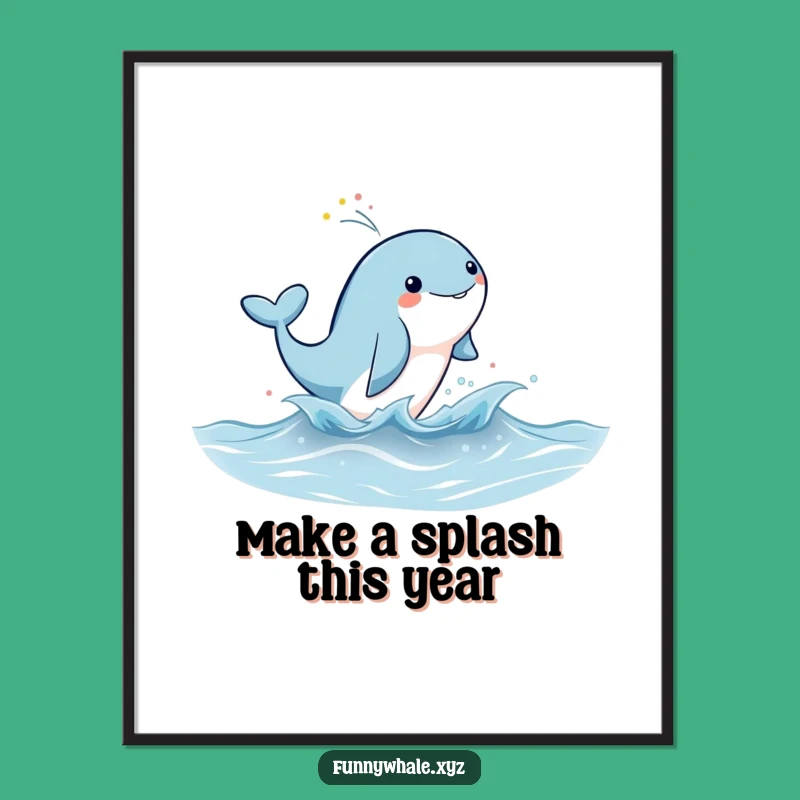 Free Printable Wall Art: Rainbow Whale Leap, Magical Downloadable Decor!