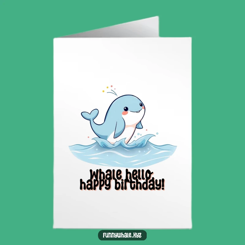 Free Printable Birthday Card: Rainbow Whale Leap, Magical Downloadable Gift!