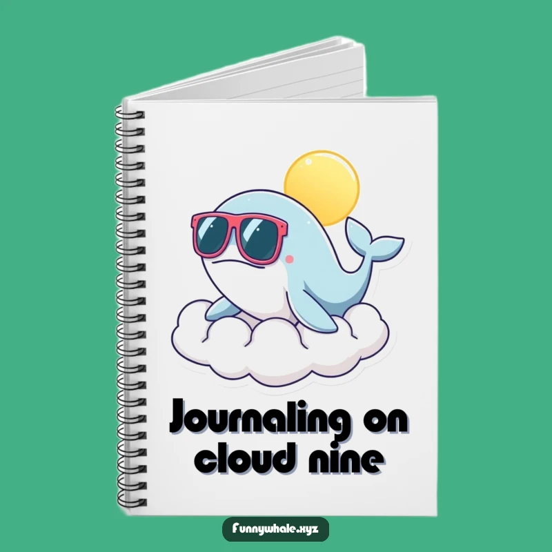 Funny Whale Sunglasses Cloud Notebook: Jot Down Ideas with Sunny Flair